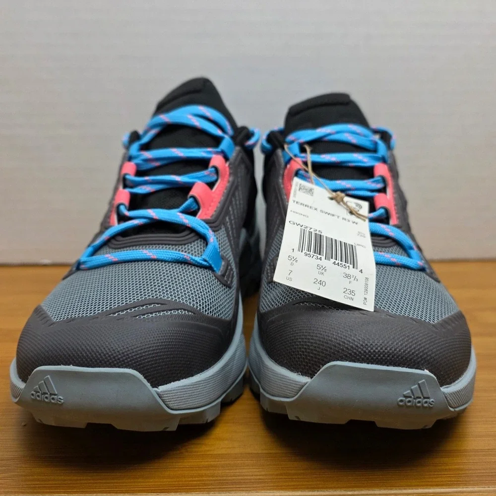 Adidas Terrex Swift R3 Hiking Shoes Grey Black Blue Pink GW2725 Womens 7